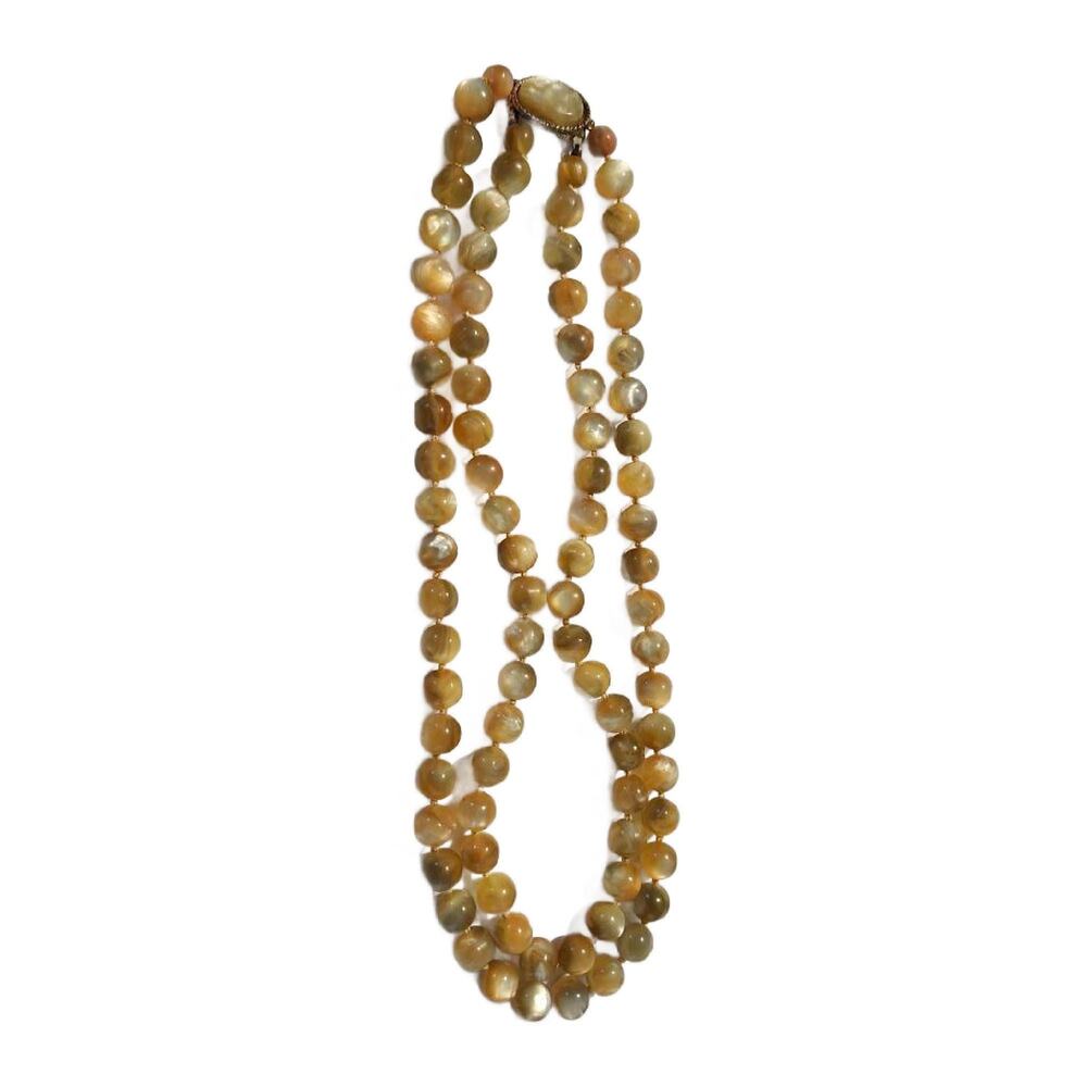 Vintage Lucite Beaded Two Strand Necklace - Picture 6 of 10